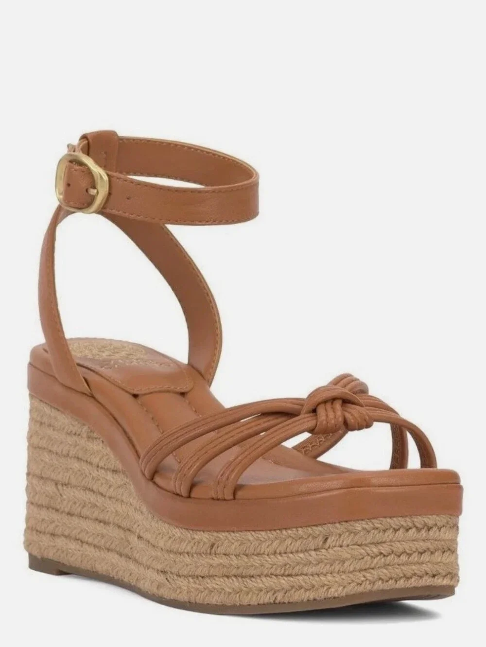 New w/Box Vince Camuto Loressa Genuine Leather Espadrille Platform Wedge Sandals